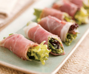proscuitto-wrapped greens