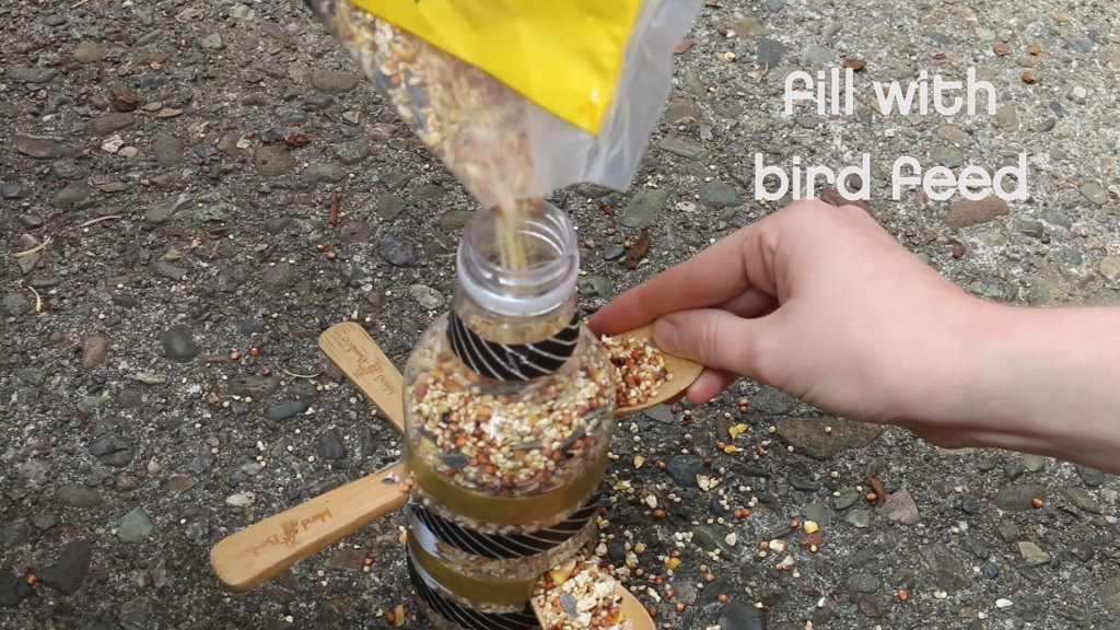 fill with bird feed