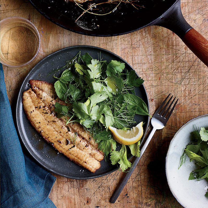 Brown Butter Sole With Herb Salad | Seafood Recipes